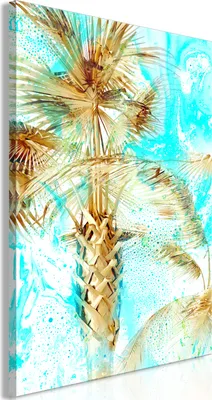 Produktbild von Italienischer Leinwand Leinwandbild - Forbidden Paradise (1 Part) Vertical 60x90 cm Blätter b-C-0712-b-a