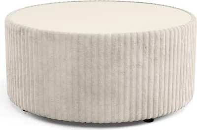 Produktbild von Masseno Polster-Couchtisch LINEO 89 cm Kaffetisch für Wohnzimmer Sofatisch Wohnzimmertisch Ecru