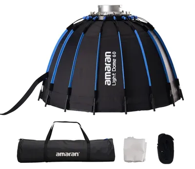 Image de Parabolique softbox de 60 cm (24 pouces) avec diffuseurs/grille/réflecteur pour éclairage continu
