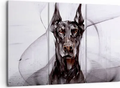 Produktbild von Bild auf Leinwand - Leinwandbild - Hund Abstraktion - 105x70cm - Wand Bild - Wanddeko - Wandbilder - Leinwanddruck - Bilder - Kunstdruck - Wanddekoration - Leinwand bilder - Wandkunst - CE105x70-3999