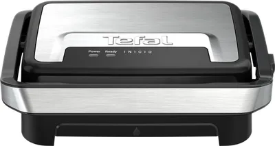 A front view of a Tefal Inicio Compact 2-in-1 Kontakt- und Paninigrill.