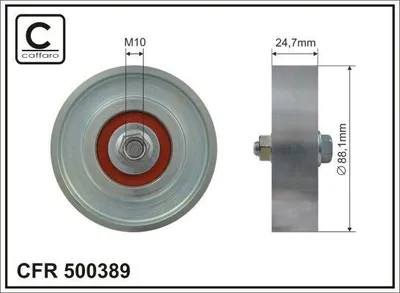 Produktbild von CAFFARO 500389 Umlenkrolle Keilrippenriemen 88mm für TOYOTA Yaris Schrägheck (P9) Yaris Schrägheck (P1)
