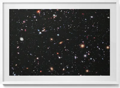 Produktbild von NASA-Foto - Sternenkosmos– Wandbild mit Rahmen – Gerahmtes Bild  – Wanddekoration – 100x70 cm –  Weiß Rahmen