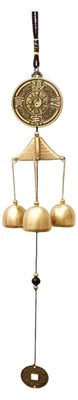 Produktbild von Windspiel aus Metall, chinesisches Feng-Shui-Glücksglöckchen, Hängedekoration mit Klang, 30 cm / 11,8 Zoll