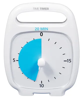 Produktbild von Time Timer Zeitdauer-Uhr "Plus", 20 Min., Weiß