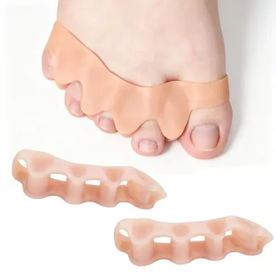 Produktbild von Zehenspreizer Zehentrenner für Hallux Valgus, Hammer‑ und überlappende Zehen, orthopädischer für Damen Herren, geeignet für Alltag, Yoga Hautfarbe