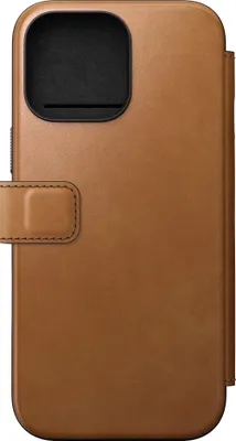 Produktbild von Nomad Modern Leder folio iPhone 16 Pro Max – Einzigartige Patina-Entwicklung – Platz für 3 Karten und Geldfach – MagSafe und drahtloses Laden kompatibel