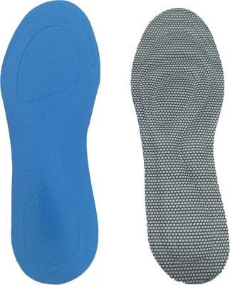 Produktbild von 1 Paar Einlegesohlen für Damen und Herren, 3D-Design, hohe Elastizität, rutschfest, superweich, atmungsaktiv, Schweißabsorptionsschwamm, Nano-Deodorant, Damen-Einlegesohlen, Sportzubehör