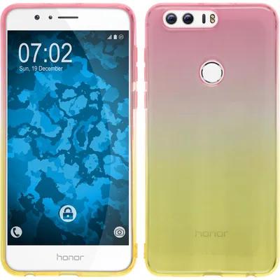 Produktbild von PhoneNatic Case kompatibel mit Huawei Honor 8 - Design:01 Silikon Hülle Ombrè + 2 Schutzfolien