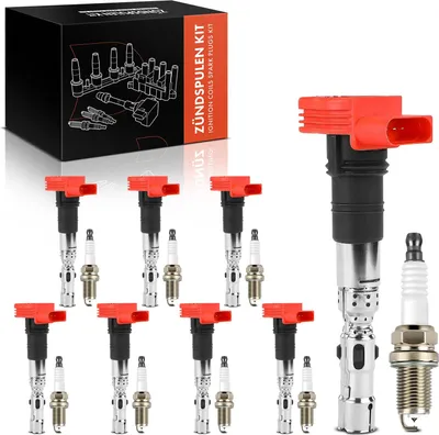 Image de Frankberg 8x Bobine d'allumage+8x Bougie d'allumage pour Audi A6 4F2 A6 Avant 4F5 4.2L 2004-2006