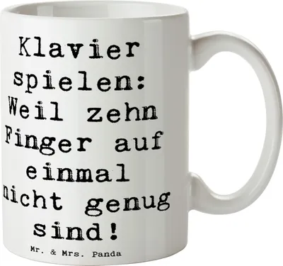 Produktbild von Mr. & Mrs. Panda Bedruckte Tasse Spruch Klavier Magie - Weiß - Geschenk, Kaffeepott, Konzert, Keramiktasse, Lernen, Kaffeebecher, Instrument, Musik, Musiker, Pott, Becher