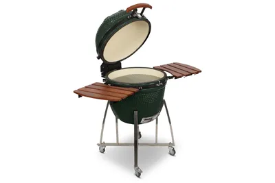Produktbild von Kamado CL-23,5 Profi Keramik Grill Grün, Grilldurchmesser 60cm, Grillrostdurchmesser 51,5cm, BBQ Grillei Holzkohlegrill Grill Keramikgrill
