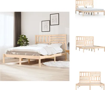 Produktbild von vidaXL Massivholzbett Kiefer 120x200 cm -  Betten & Bettgestelle