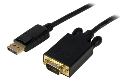 Produktbild von StarTech.com 3m DisplayPort auf VGA Kabel - Aktives DisplayPort zu VGA-Adapterkabel St/St - 1080p Video - DP zu VGA-Monitorkabel - DP 1.2 auf VGA-Konverter - Verriegelnder DP-Anschluss, 3 m, DisplayPort, VGA (D-Sub), Stecker, Stecker, Gerade