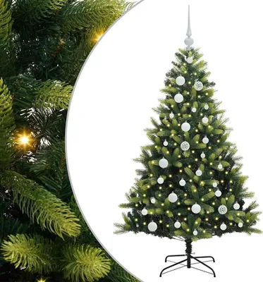 Obrázok produktu pre vidaXL Umelý vianočný stromček s plameňmi 150 LED diód zelená 120 cm