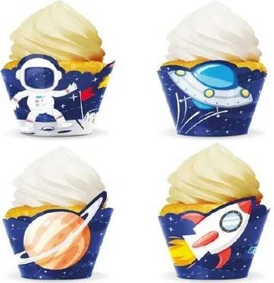 Zdjęcie produktu dla Foremki do muffinek „Kosmos”, 8 szt. – Party Pal