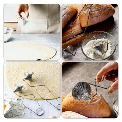 Produktbild von Feinmaschiges Mehlsieb aus Edelstahl für Backen und Kochen, 1 Stück