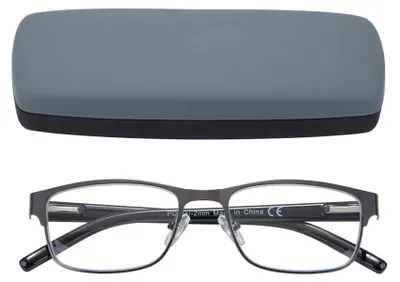 Produktbild von Solidchoice – Rechteckige Lesebrille aus leichtem Metall für Herren