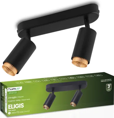 Zdjęcie produktu dla Lumiled Lampa   Reflektor 2Xgu10 Eligis Czarny