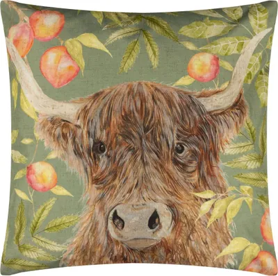 Obrázek produktu pro Evans Lichfield - Kráva - Povlak na venkovní polštář "Grove Highland" RV3183 (43 cm x 43 cm) (olivová)