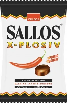 Produktbild von 15X Sallos X-Plosi, Lakritz-Bonbons 150G