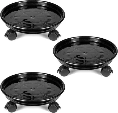 Produktbild von Famanu Pflanzenroller Set 3 Stück 30 cm - Kunststoff mit universellen Rollen