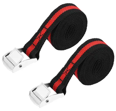 Image de Lot de 2 sangles d'arrimage pour voiture et camion de 2,4 m avec cliquet et boucle