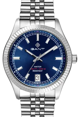 Produktbild von GANT Herrenuhr Quarzuhr silber / blau onesize Herren 43,5 mm G166001, G166003