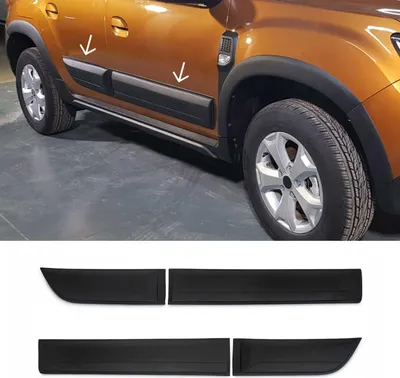 Produktbild von Türschutzleisten Seitenschutz 4x für Dacia Duster 2018-2024 ABS Schwarz 4tlg
