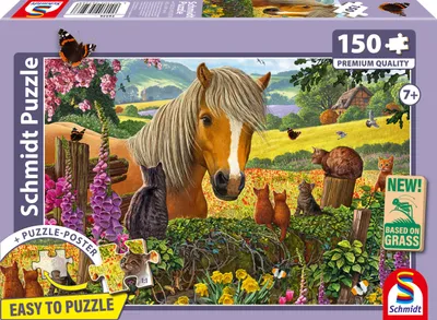 Immagine prodotto di Puzzle - SCHMIDT SPIELE - Cute Visitors in the Meadow - 150 pieces - Ages 7+