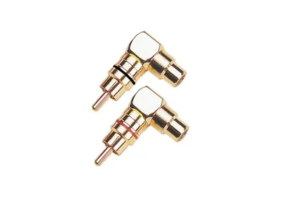 Image de Adaptateur RCA 90° 1x rouge / 1 x noir