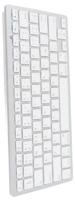 Obrázek produktu pro Bezdrátová Bluetooth klávesnice – přenosná, kompaktní, ultratenká, dvojjazyčná, univerzální pro PC a notebooky, španělská rozložení QWETZ