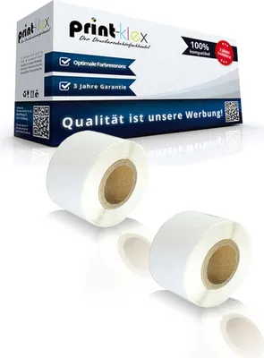 Produktbild von 2x Kompatible Etiketten-Rollen für Dymo 99010 Labelwriter 450 450 Duo 450Series 450 Turbo 450Twin Turbo DUO SE450LTwin Turbo 99010 S0722370 89mm x 28mm 130 Etiketten Print Plus Serie