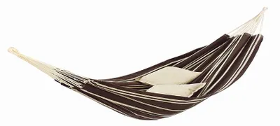 Obrázek produktu pro Amazonas AZ-1018260 - Hängende Hängematte - 200 kg - 2 Person(en) - Baumwolle - Polyester - Braun - 3400 mm