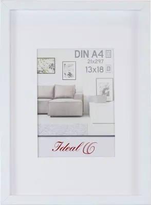 Produktbild von Madrid Elegante Bildpräsentation Kunststoff Bilderrahmen Holzoptik Foto Rahmen Bildträger - Farbe: Weiß | Format: 50x70
