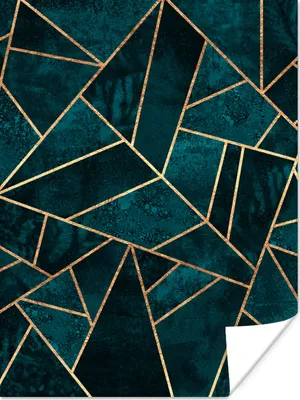 Produktbild von MuchoWow® Poster Steine - Gold - Luxus - Muster - Abstrakt 90x120 cm - Wohnzimmer
