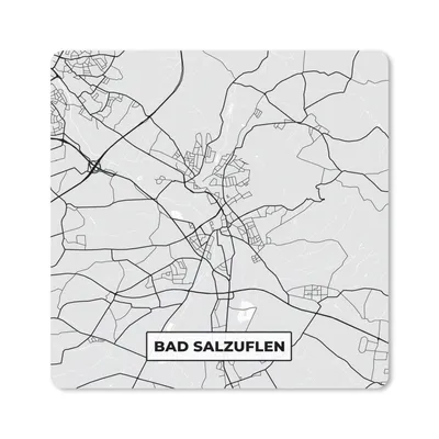 Produktbild von MuchoWow® Mauspad Mousepad Stadtplan - Karte von Bad Salzuflen - Deutschland - Karte 20x20 cm - Mousepads - Maus Mat - Pad - Mausunterlage - Desk Mat - Bureauartikeln