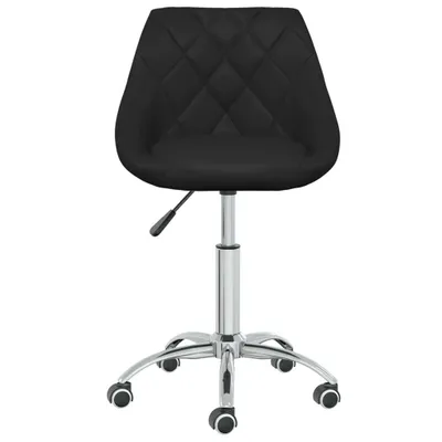 Image de vidaXL Chaise de salle à manger pivotante noir similicuir