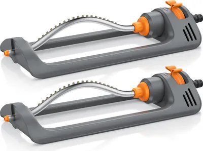 Produktbild von Brandson Viereckregner, Garten Rasensprenger, Vierecksprenger, Oszillations-Regner, Sprinkler, bis 153 m², 2er Set, Rasen Bewässerung, Reichweite bis zu 14 m Ø