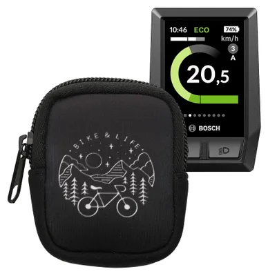 Produktbild von kwmobile Tasche kompatibel mit Bosch Kiox / Kiox 300 - Bike GPS Hülle Bike Life Weiß Schwarz