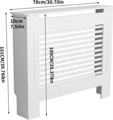 Image de Mason® - Habillage de radiateur - Armoire de radiateur - Prêt à l'emploi - Habillage de radiateur - Habillage de radiateur - Horizontal - Blanc - S