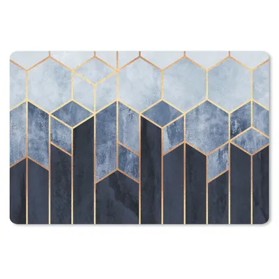 Produktbild von MuchoWow® Mauspad Mousepad Sechseck - Gold - Schablonen 27x18 cm - Mousepads - Maus Mat - Pad - Mausunterlage - Büroartikel - Desk Matten