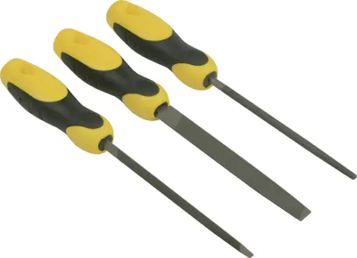 Produktbild von Stanley 0-22-445, Files set, Carbon steel, Schwarz/Gelb, 15 cm