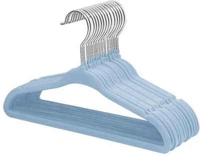 Immagine prodotto di Ultiluxe Grucce per bambini - Grucce in velluto - Antiscivolo - Girevoli 360° - Organizer per abbigliamento - 15 pezzi - Misura 28 cm - Blu