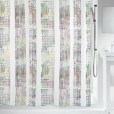Produktbild von Spirella Anti-Schimmel Duschvorhang - Anti-Bakteriell, waschbar, wasserdicht, Polyester, „Analog“ 180x200cm