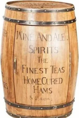 Produktbild von Fass Weinregal Hausbar Vintage Holz Bar Tisch Holz Schränke Rund Neu Weinschrank