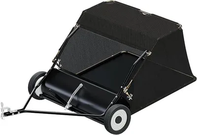 Produktbild von Rasenkehrmaschine mit 105 cm Kehrbreite, Rasenkehrer für Aufsitzmäher, Laubsammler mit 365 l Auffangnetz Laubkehrmaschine für Rasentraktor