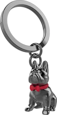 Image de Porte-clés MTM - Bouledogue à collier rouge