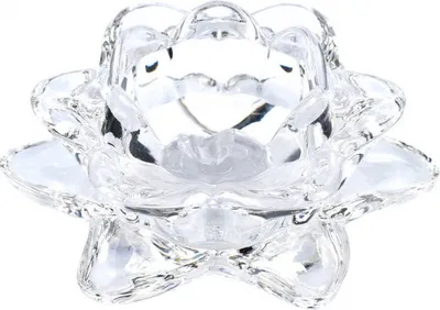 Immagine prodotto di portacandele in cristallo lotus 11,5 cm trasparente