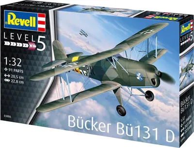 Produktbild von Revell 03886 originalgetreuer Modellbausatz Bücker Bü131 D, Level 5